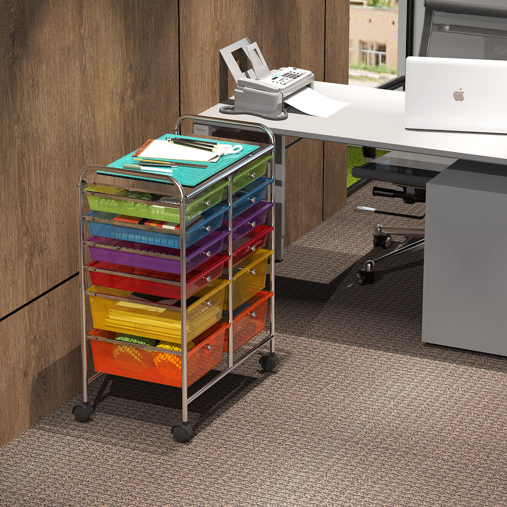 12 Drawers Rolling Utility Cart Organizer J631