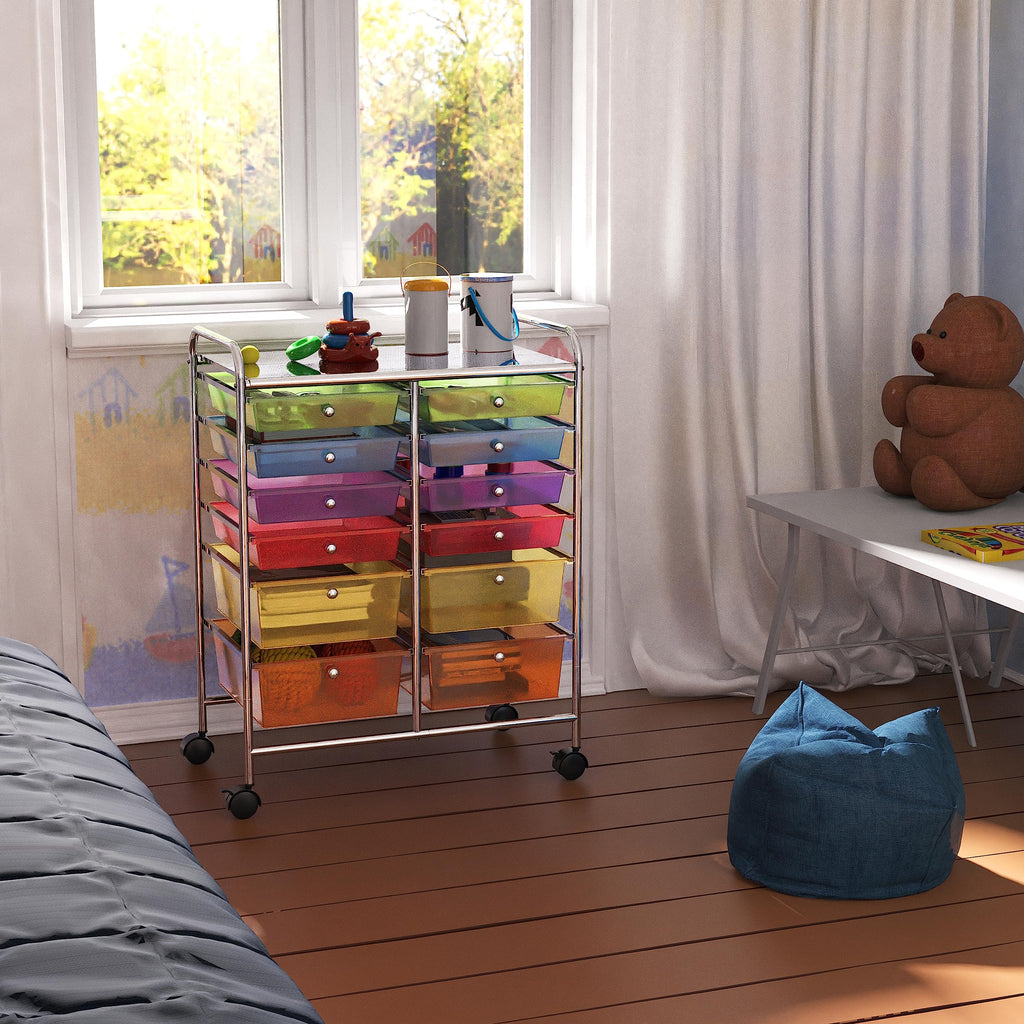 12 Drawers Rolling Utility Cart Organizer J631
